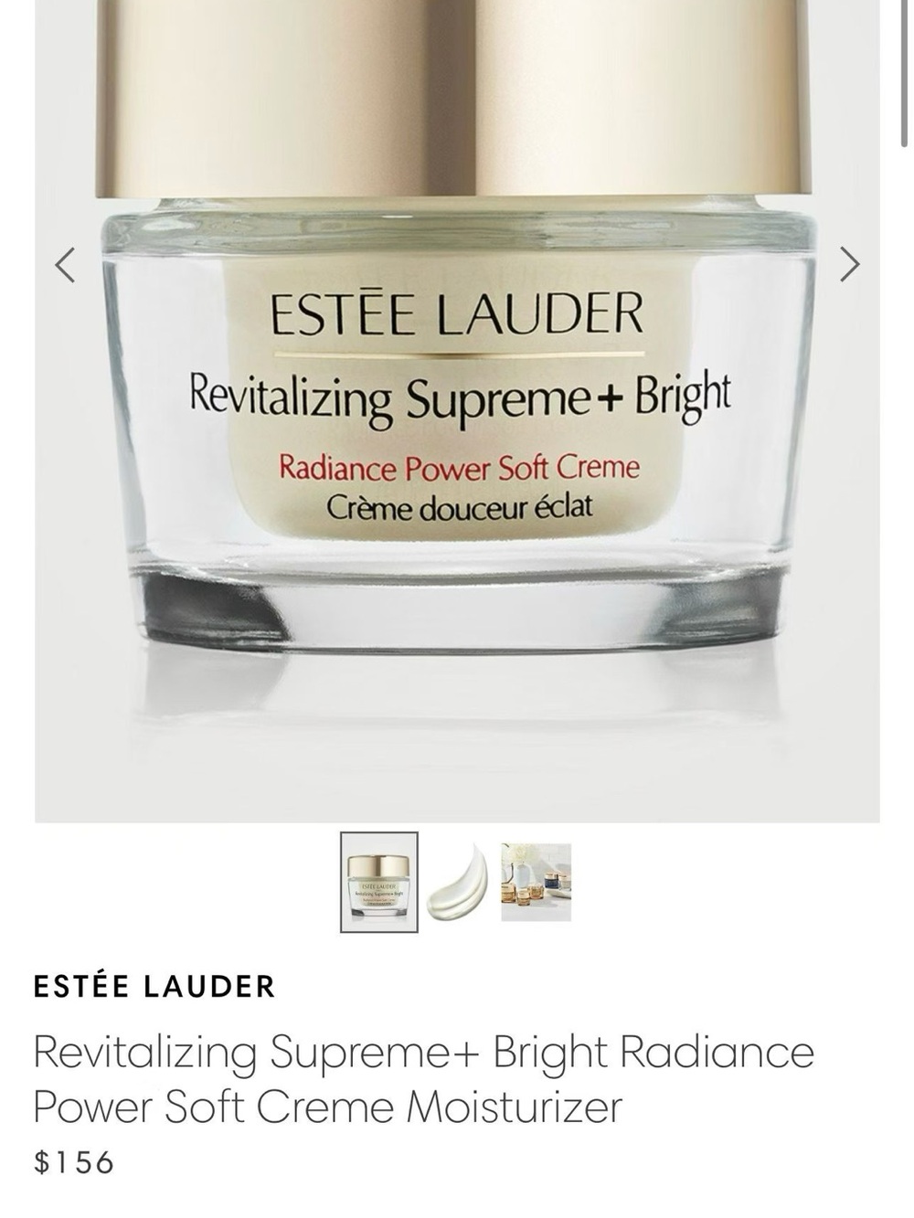 Estée Lauder Revitalizing Supreme+ Bright Radiance Creme - Gold & Cream